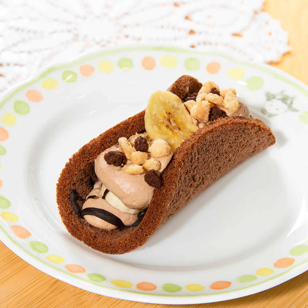 ザクッとクランブルのチョコバナナオムレット